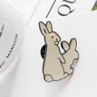Rabbit Brooch 1 Pcs - Rabbit - Gray - One Size