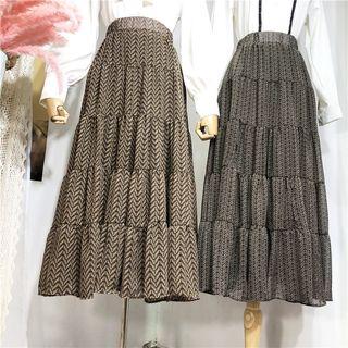 Maxi A-line Patterned Skirt
