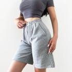 High-waist Wide-leg Sports Shorts