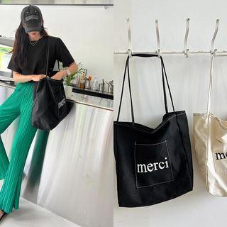 Merci Letter Shopper Bag