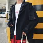 Applique Cargo Hooded Jacket