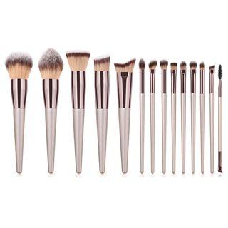 Set Of 14: Makeup Brush 14 Pieces - T-14-008 - One Size