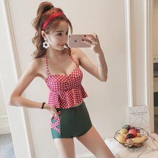 Set: Check Panel Swim Top + Bottom