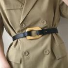 Faux Leather Belt 1pc - 384 - Black - One Size