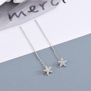 Star Earring 1 Pair - Es410 - Silver - One Size