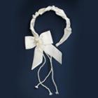Ribbon Faux Pearl Wedding Headband White Faux Pearl - White - One Size