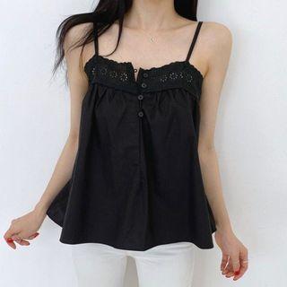 Eyelet Trim Camisole Top