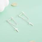 925 Sterling Silver Threader Earring Es1278 - 1 Pair - Silver - One Size