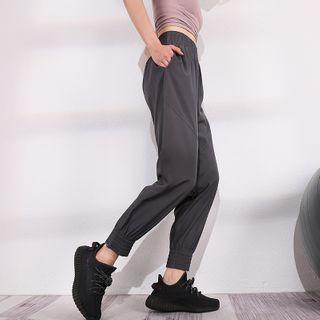 Elastic-waist Gather-cuff Sweatpants