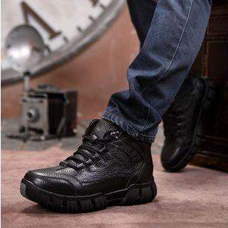 Genuine-leather Fleece-lined Work Boots