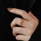 Layered Alloy Open Ring Ring - Gold - One Size