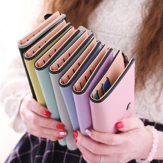 Smiley Faux Leather Long Wallet