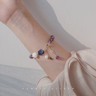 Gemstone Bracelet Purple - One Size