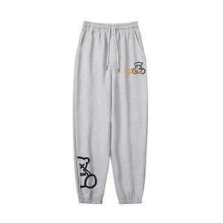 Bear Print Drawstring Pants