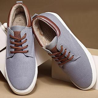 Contrast Trim Lace-up Shoes