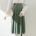 High-waist Plain Chiffon A-line Skirt