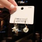 Shell & Starfish Non-matching Drop Earring E1331 - 1 Pair - Green - One Size