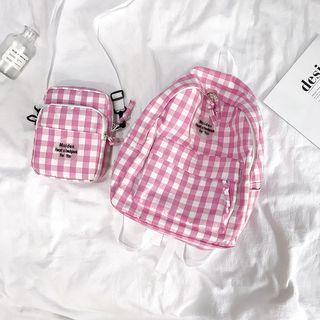 Set: Check Backpack + Cross Bag