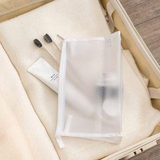 Transparent Mesh Zip Pouch