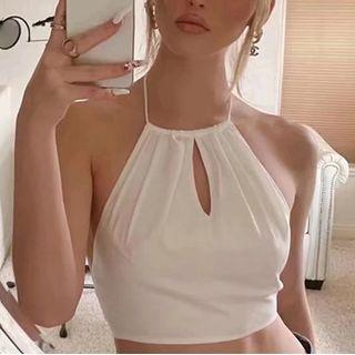 Halter Cut-out Cropped Camisole Top