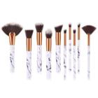 Set Of 10: Makeup Brush Set Of 10 - T-10143 - As Shown In Figure - One Size