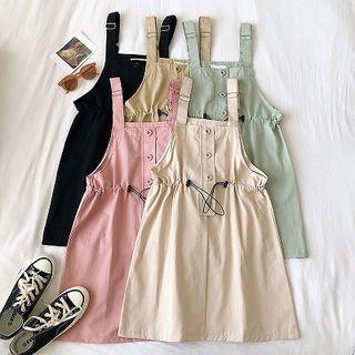 Plain Drawcord Strap Dress