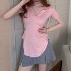 Hood Short-sleeve T-shirt / Skort