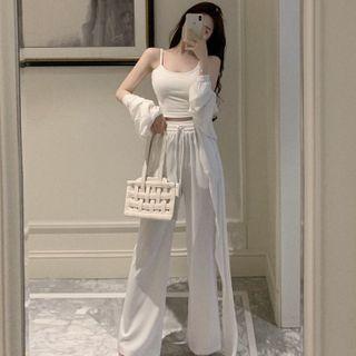 Open-back Camisole / Convertible Light Shirt / Wide Pants