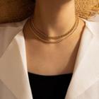 Layered Necklace 16853 - Gold - One Size