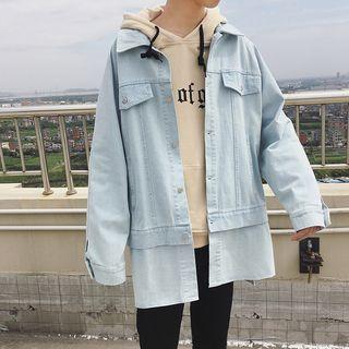 Slit-side Panel Denim Jacket