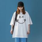 Couple Matching Elbow-sleeve Smiley Face Print T-shirt