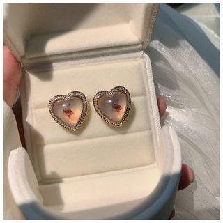 Bear Heart Alloy Earring