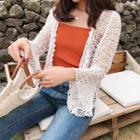 Loose-knit Open-front Cardigan