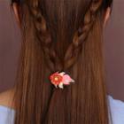 Resin Flower & Stone Bead Hair Tie