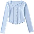 Lettuce Edge Crisscross Knit Top
