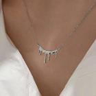 Melting Pendant Alloy Necklace 1 Pc - Silver - One Size