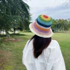 Rainbow Foldable Straw Hat