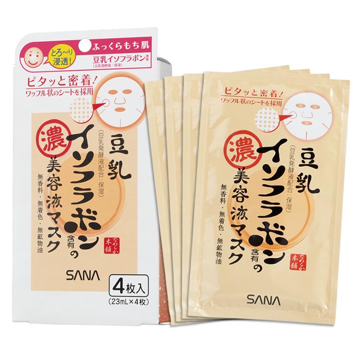 Sana - Soy Milk Face Mask 4 Pcs