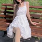 Halter Neck Crinkled Mini A-line Dress