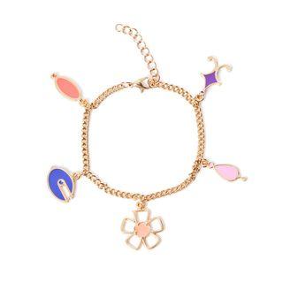 Flower Drop Chain Bracelet