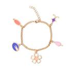 Flower Drop Chain Bracelet