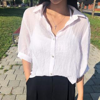 Elbow-sleeve Summer Shirt