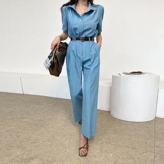 Summer Denim Shirt & Matching Pants Set