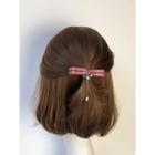 Embellished Plaid Bow Hair Clip