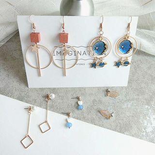 Set Of 5: Alloy Earring (various Designs)