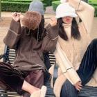 Furry Vest / Turtleneck Sweater / Wide Leg Pants