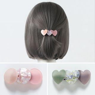 Resin Disc / Heart Hair Clip