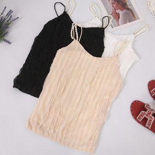 Faux-pearl Detail Camisole Top