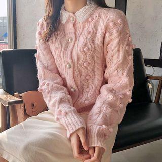 Bobble Wool Blend Cardigan