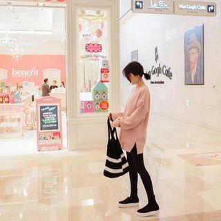 Slit-side Brushed Fleece Top